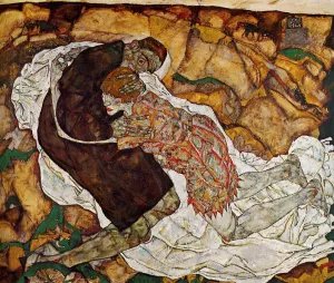 Death and the Maiden by Egon Schiele Oil Painting
