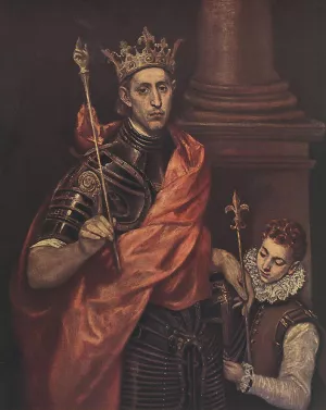 A Saintly King by El Greco Oil Painting