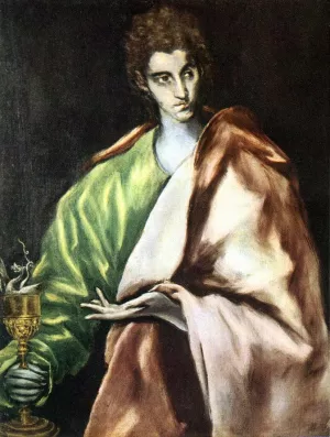 Apostle St John the Evangelist by El Greco Oil Painting