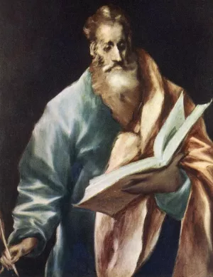 Apostle St Matthew Oil painting by El Greco
