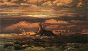 The Sphinx of the Seashore by Elihu Vedder Oil Painting