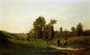 Chemin d'Ezeuville, pres d'Ecouen by Emile Carolus-Duran Oil Painting