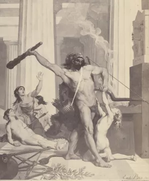 Hercules by Emile Jean-Baptiste-Phillipe Bin Oil Painting