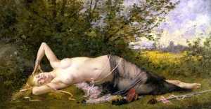 Le Reveil de la Bacchante by Emile Laporte Oil Painting