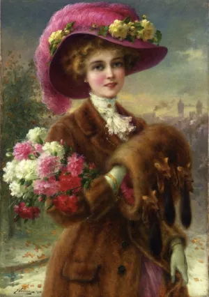 Winter Beauty by Emile Vernon Oil Painting