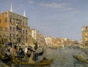The Great Fete on the Grand Canal Venice by Emma Ciardi Oil Painting