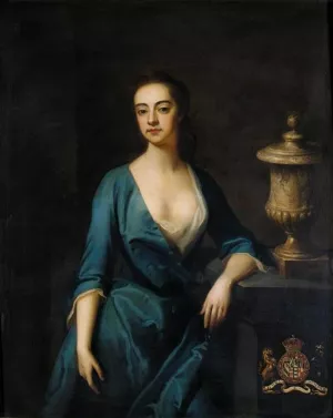 Portrait of Henrietta Louisa Jeffreys by Enoch Seeman Oil Painting