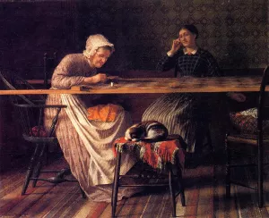 A Quilting Party by Enoch Wood Perry Oil Painting