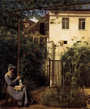 Viennese Domestic Garden by Erasmus Engert Oil Painting