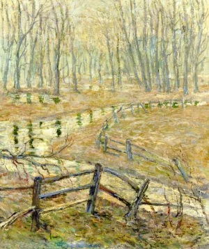Landscape with Stream by Ernest Lawson Oil Painting