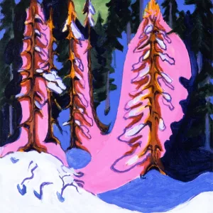 At the Edge of the Forest by Ernst Ludwig Kirchner Oil Painting