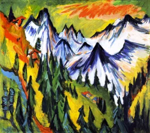 Berggipfel by Ernst Ludwig Kirchner Oil Painting