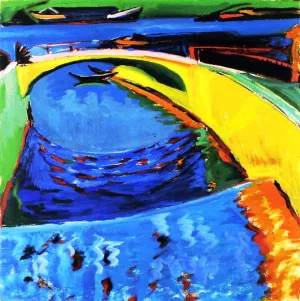 Bridge at the Mouth of the Priessnitz by Ernst Ludwig Kirchner Oil Painting