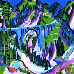Bridge at Wiesen by Ernst Ludwig Kirchner Oil Painting