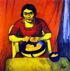Fruit Bowl by Ernst Ludwig Kirchner Oil Painting