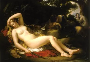 Diana and Her Nymphs by Etienne-Barthelemy Garnier Oil Painting