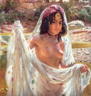 Raoucha Oil painting by Etienne Dinet