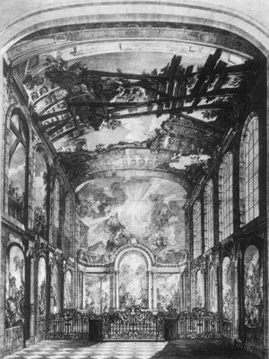 View of the Foundlings' Chapel in Paris by Etienne Fessard Oil Painting