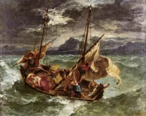 Christ on the Lake of Gennezaret by Eugene Delacroix Oil Painting