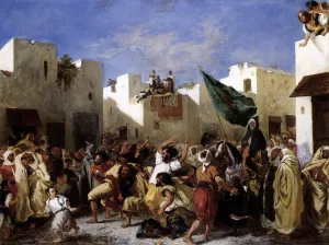 The Fanatics of Tangier by Eugene Delacroix Oil Painting