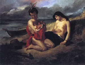 The Natchez by Eugene Delacroix Oil Painting
