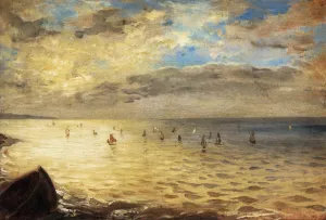 The Sea from the Heights of Dieppe by Eugene Delacroix Oil Painting
