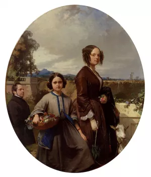 La Famille Havin by Eugene Lepoittevin Oil Painting