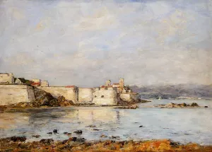 Antibes, the Fortifications by Eugene-Louis Boudin Oil Painting
