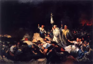 The Defence of Saragossa by Eugenio Lucas Velazquez Oil Painting