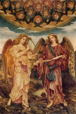 Gloria in Excelsis by Evelyn De Morgan Oil Painting
