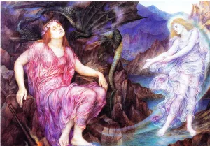 The Passing of the Soul at Death by Evelyn De Morgan Oil Painting