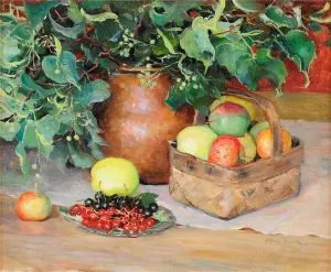 Still Life with Fruit by Fanny Brate Oil Painting