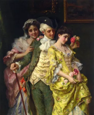 Flirtation by Federico Andreotti Oil Painting