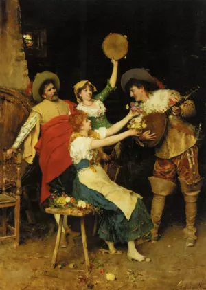Flowers for Music by Federico Andreotti Oil Painting