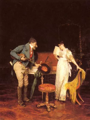 The Music Lesson by Federico Andreotti Oil Painting