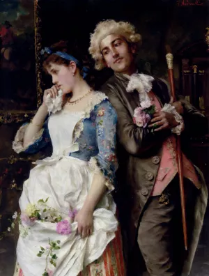 The Persistent Suitor by Federico Andreotti Oil Painting