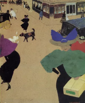 A Street also known as Street Corner Oil painting by Felix Vallotton