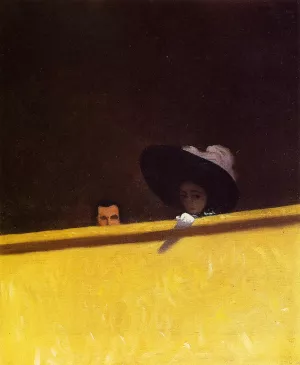 Box Seats at the Theater, the Gentleman and the Lady Oil painting by Felix Vallotton