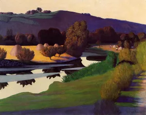 Evening on the Loire Oil painting by Felix Vallotton