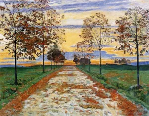 Autumn Evening by Ferdinand Hodler Oil Painting