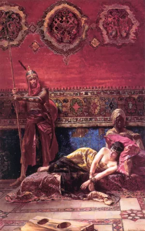 The Pasha's Concubine by Ferencz-Franz Eisenhut Oil Painting