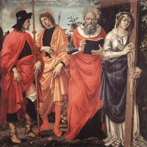 Four Saints Altarpiece by Filippino Lippi Oil Painting