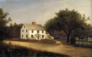 Old Stevens Homestead, Castine by Fitz Hugh Lane Oil Painting