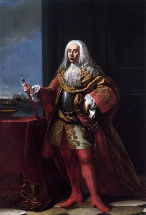 Portrait of the Nobleman Gerolamo Maria Balbi by Fortunato Pasquetti Oil Painting