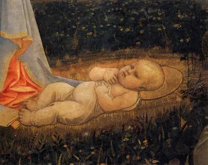 Adoration of the Child with Saints Detail by Fra Filippo Lippi Oil Painting