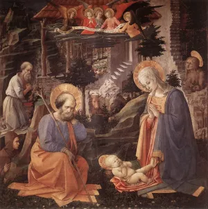 Adoration of the Child Oil painting by Fra Filippo Lippi