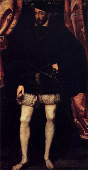 Portrait of Henri II by Francois Clouet Oil Painting