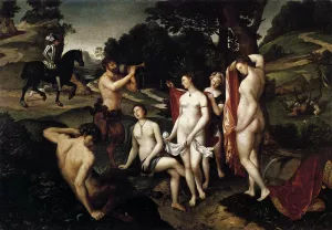 The Bath of Diana by Francois Clouet Oil Painting
