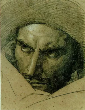 Head of F. Ravaillac Study by Francois Gerard Oil Painting