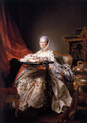 Madame de Pompadour by Francois-Hubert Drouais Oil Painting